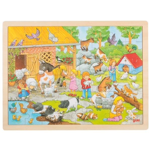 Puzzle, petting zoo - Goki (57685)