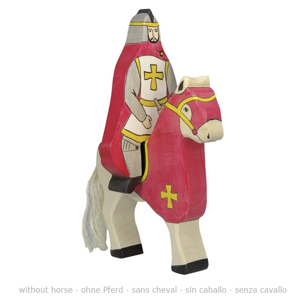 Rode ridder met mantel, rijdend (zonder paard) - Holtztiger (80246)